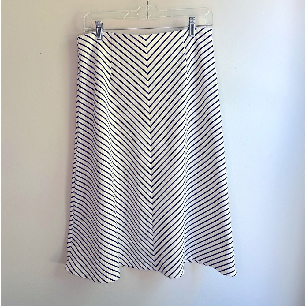 SugarLips Size Medium Black White Striped Skirt